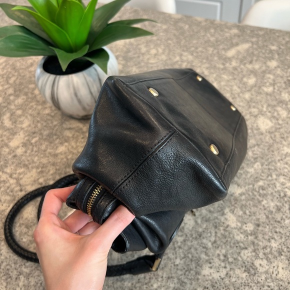 COLE HAAN Gorgeous Leather Black Bag with Tassle - Picture 12 of 13